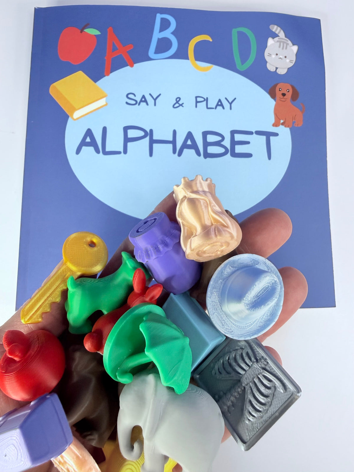 Alphabet Book with 26 Mini Objects | Talkets™ Alphabet Set | Speech Therapy | Letter Sounds Learning | Preschool Literacy Kit