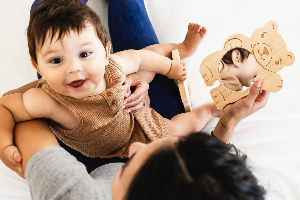 Look at ME! Little Explorers Baby's First Mirror - Friendly Bear | Made in the USA 🇺🇸