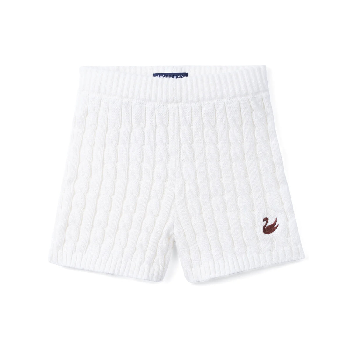 Cable Knit Short in White