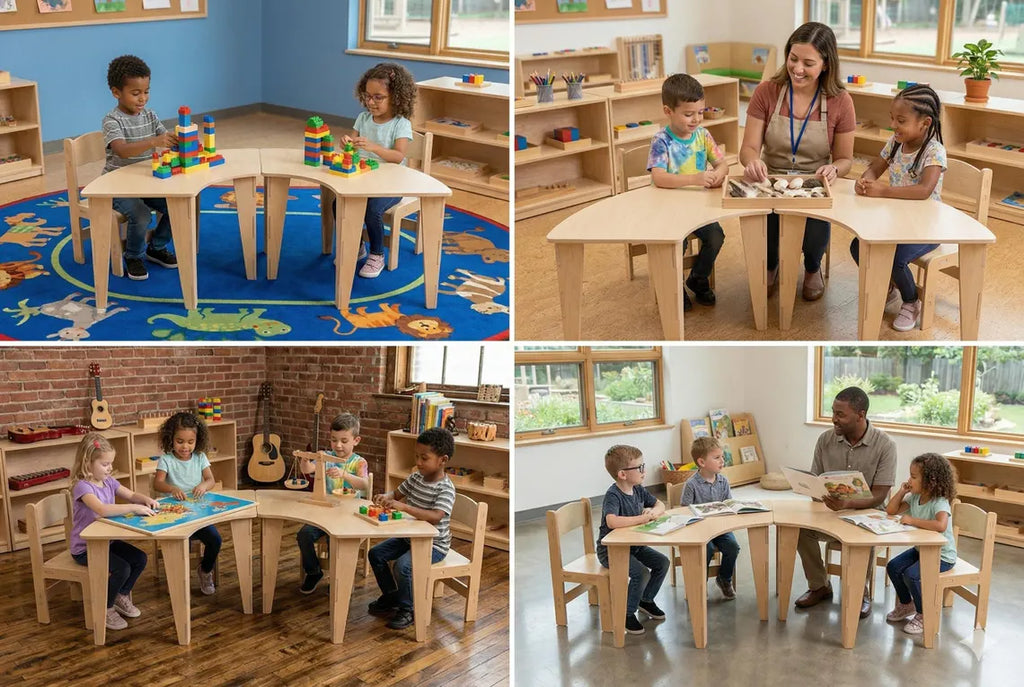 ASHTYN- U Shape Table with Set of 4 Chairs